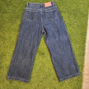 Super Wide Leg Women’s Jeans - Dark Blue Flare. Boxy. Baggy. 90s Y2K Rare Retro